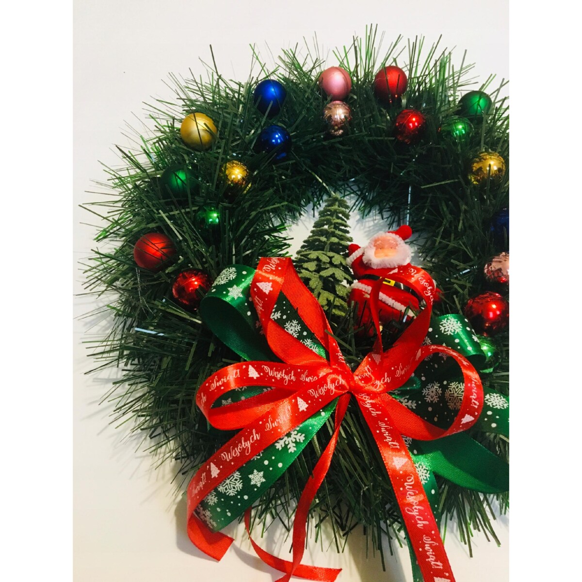 WIANEK NA DRZWI STÓŁ gotowy stroik Mikołaj choinka świąteczny dekoracja