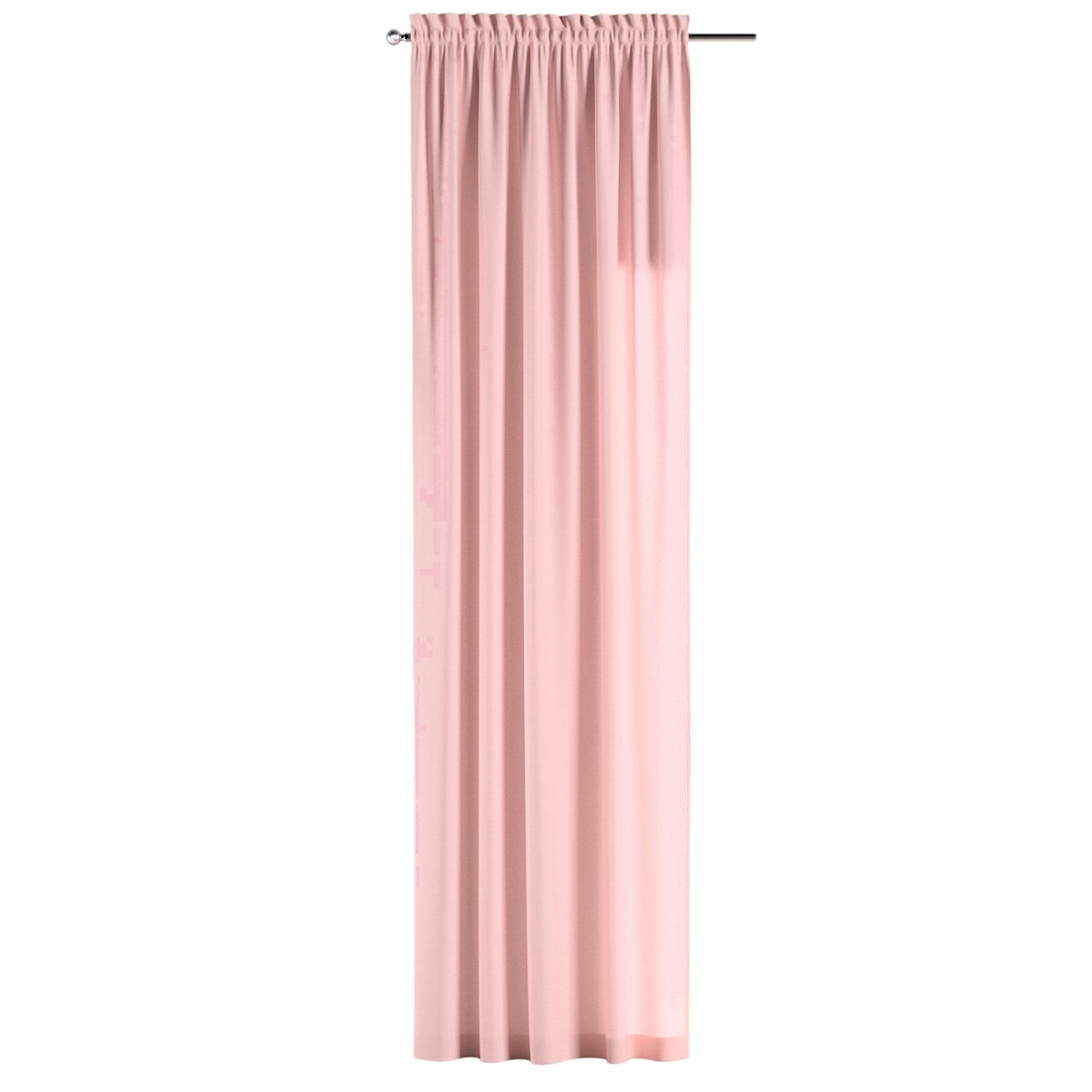 Zasłona na kanale z grzywką 1 szt. 130x245 pudrowy róż