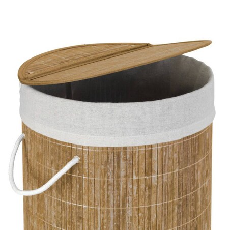 Bambusowy kosz na pranie, jasny brąz, 55 litrów, WENKO