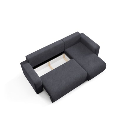 Narożnik EVORA L z pojemnikiem tkanina miękki plusz Kolor: Onega 11