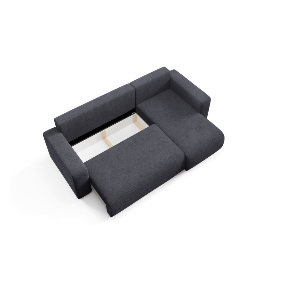 Narożnik EVORA L z pojemnikiem tkanina miękki plusz Kolor: Onega 11