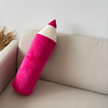 Poduszka w kształcie kredki kredka fuksja