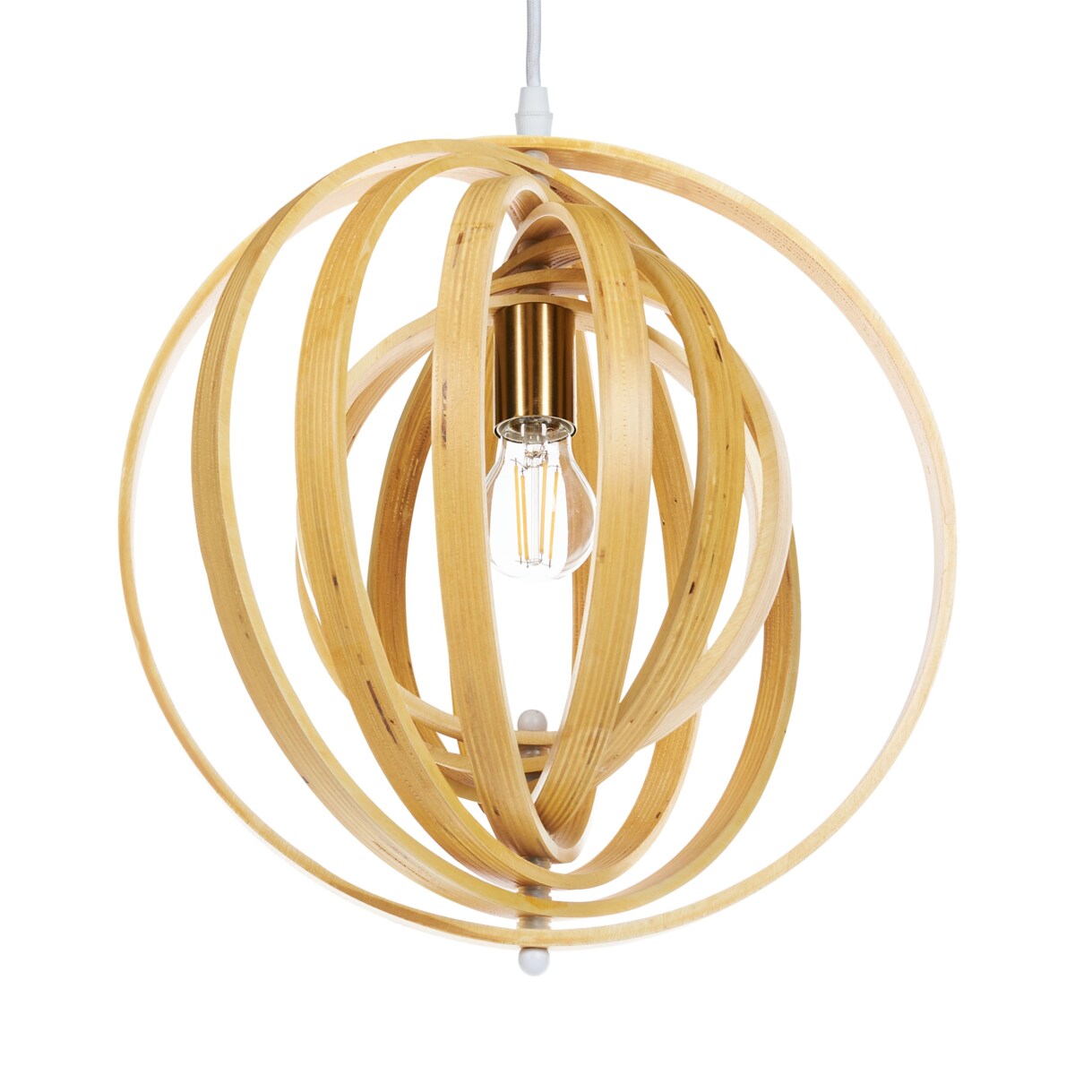 Lampa wisząca MURRELL Drewno Jasnobrązowy