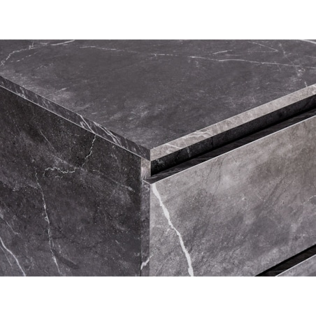 Wisząca szafka pod umywalkę SERRA 60 cm Czarny marmur