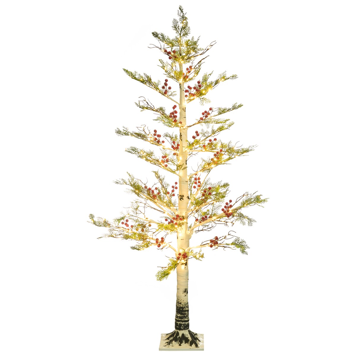 Dekoracja ogrodowa LED VASSLEN 160 cm Choinka Biały
