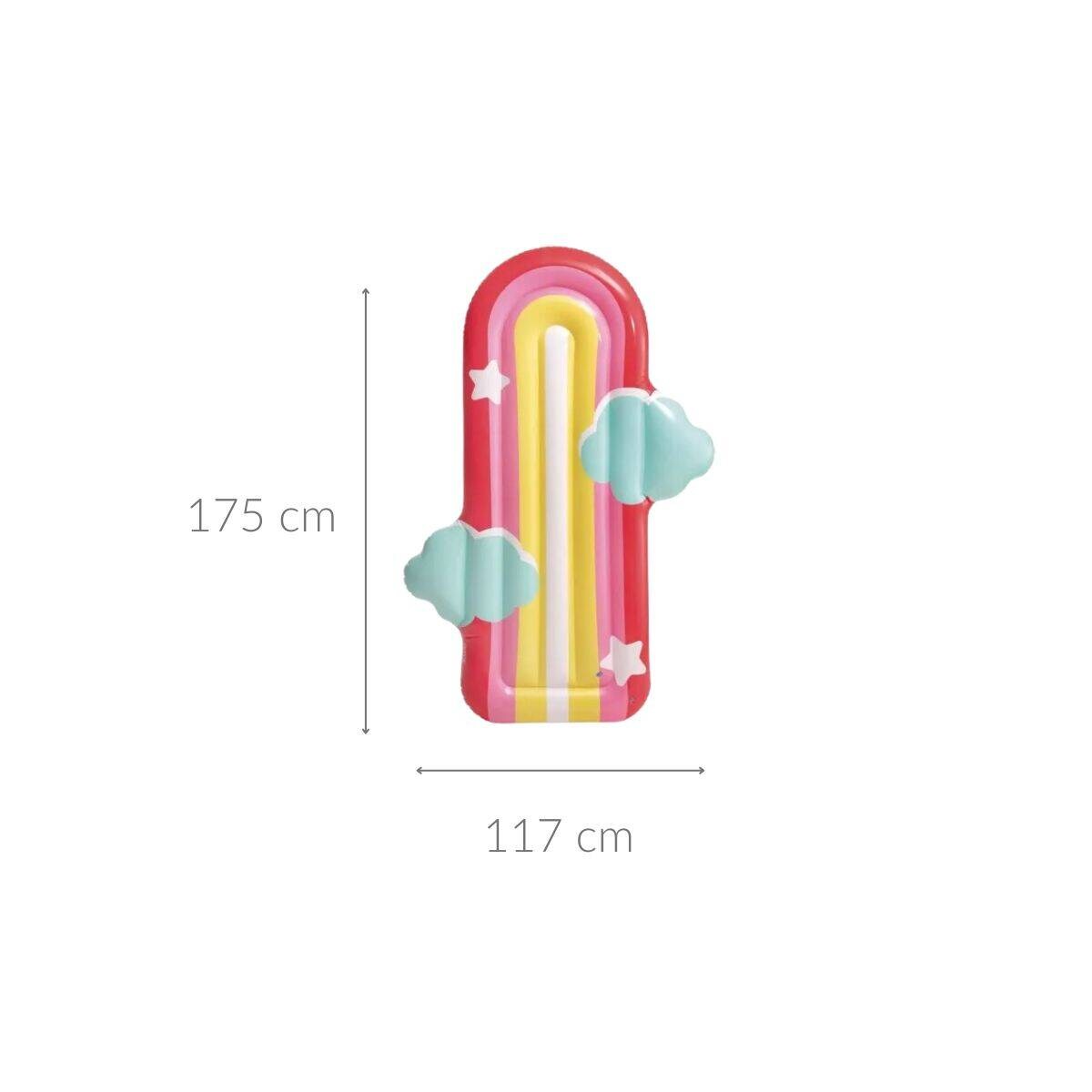Dmuchany materac w kształcie tęczy MATELAS