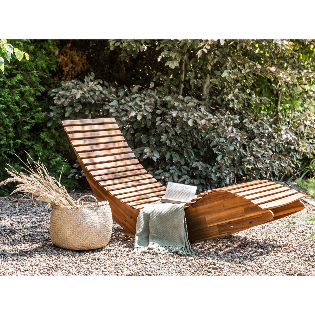 Leżak Jasne drewno BRESCIA II
