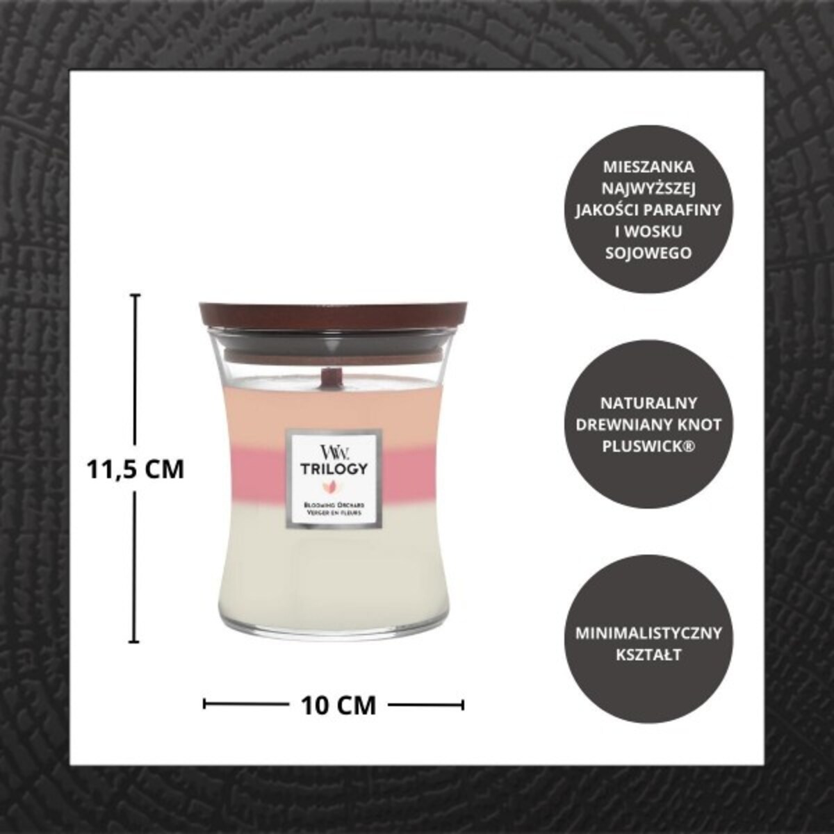 WoodWick świeca średnia BLOOMING ORCHARD