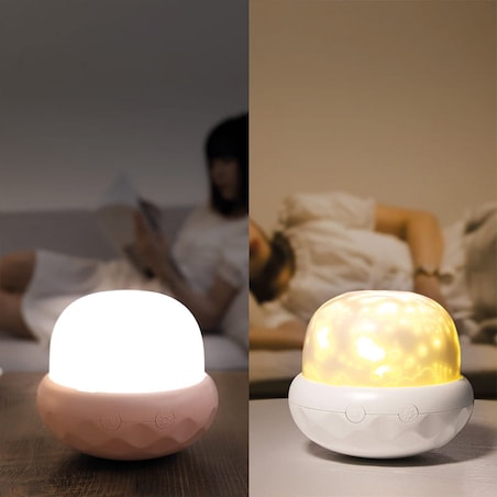 Seledynowa lampka nocna dla dzieci projektor: Grzybek