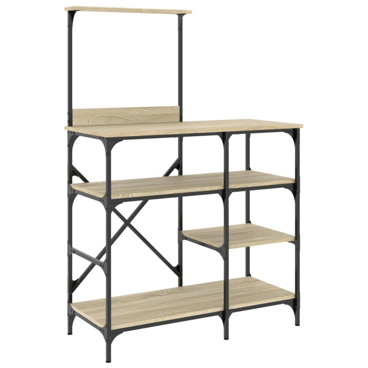 vidaXL Regał kuchenny, dąb sonoma, 90x40x132 cm