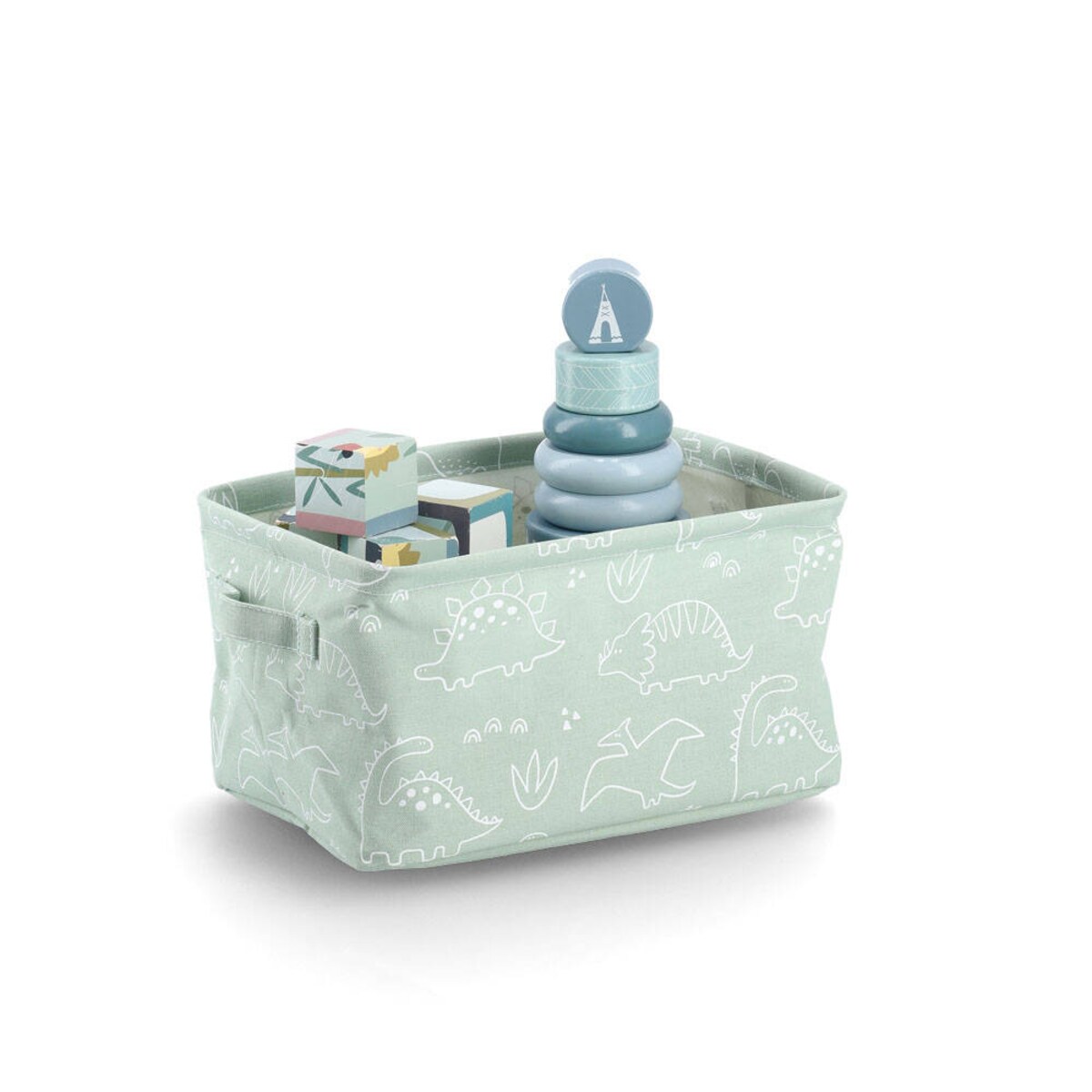 Płócienny koszyk DINO, 28 x 21 x 16 cm
