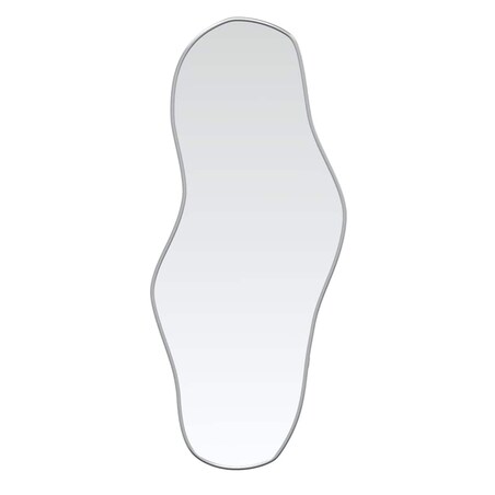 vidaXL Lustro ścienne, srebrne, 90x40 cm