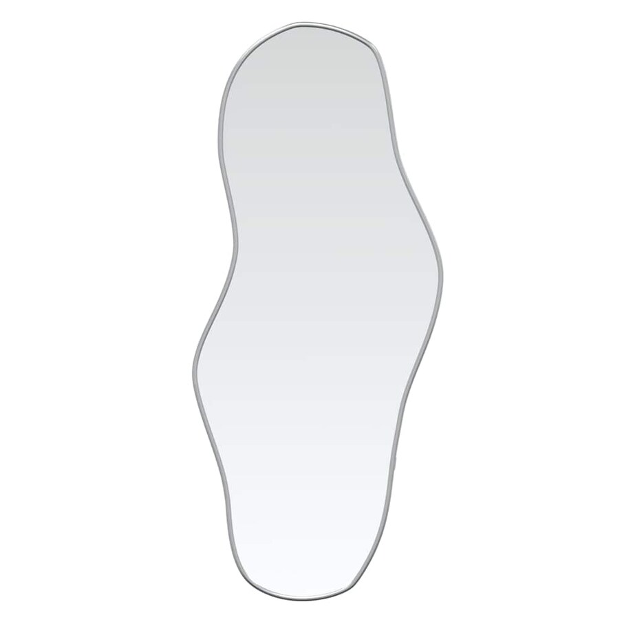 vidaXL Lustro ścienne, srebrne, 90x40 cm