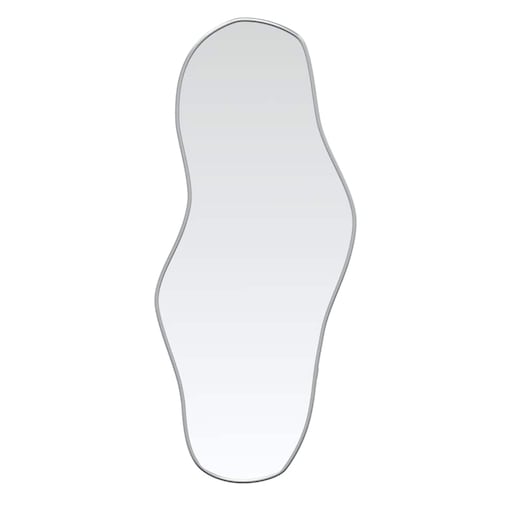 vidaXL Lustro ścienne, srebrne, 90x40 cm