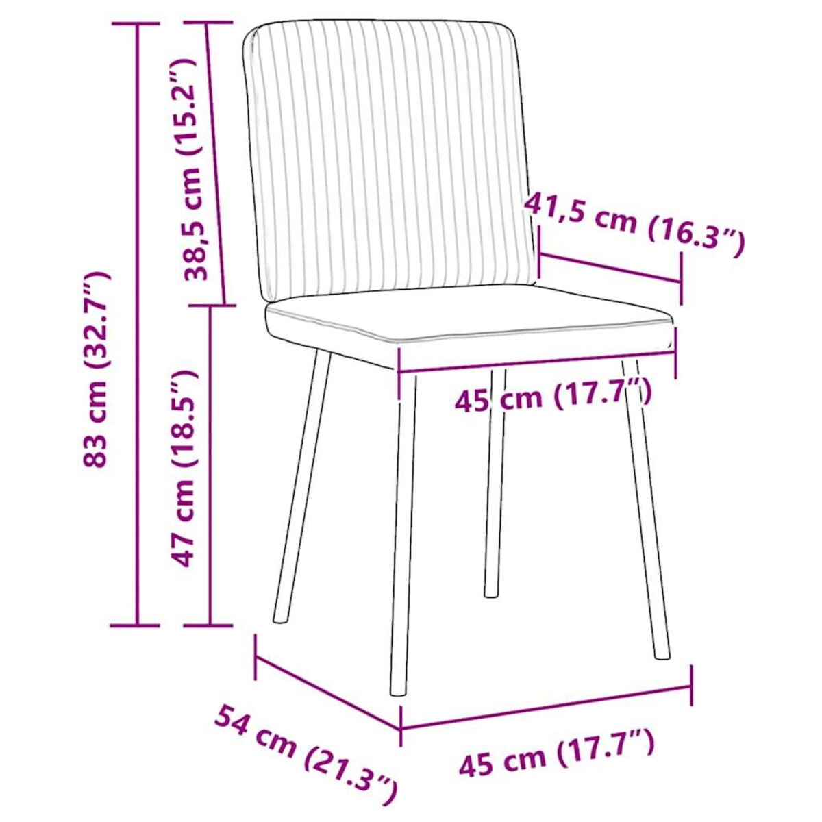 vidaXL Krzesła stołowe, 2 szt., kremowe, obite aksamitem