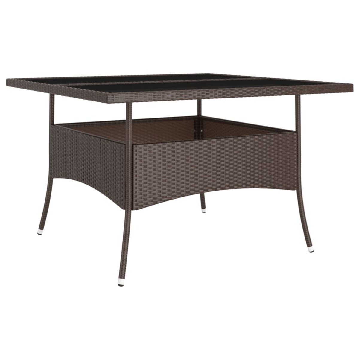 vidaXL 9-częściowy zestaw mebli ogrodowych, polirattan, brązowy