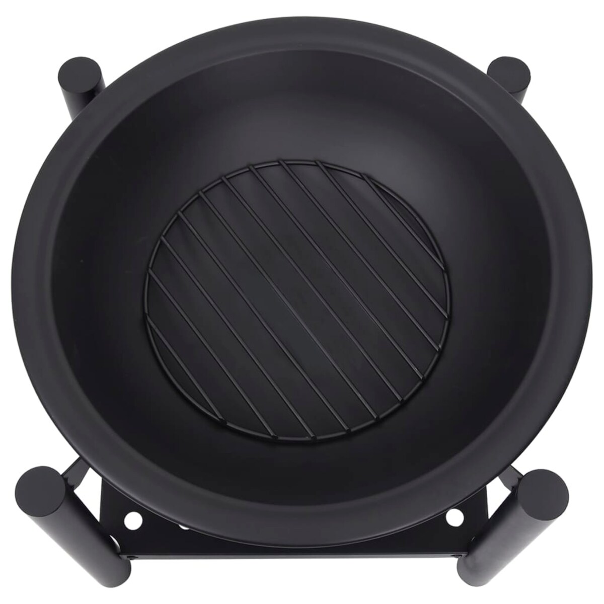 vidaXL Palenisko z pogrzebaczem, 54x54x55 cm, stalowe