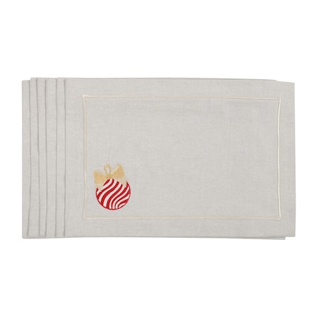 Podkładki Christmas Bauble Joyful Christmas Mirha – komplet 6 szt.