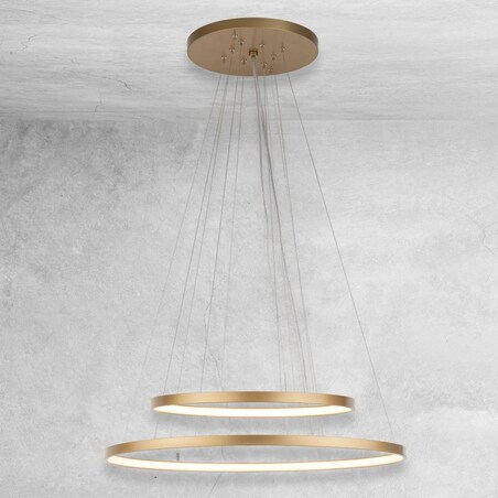 Żyrandol pierścieniowy Agari Multi 5424 Shilo LED 89W 3000K złoty