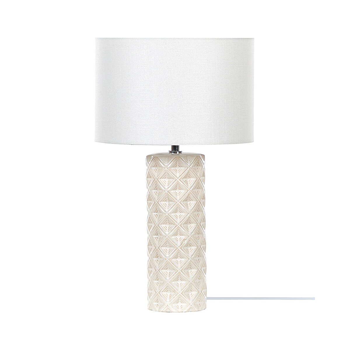 Lampa stołowa ceramiczna beżowa BALONNE