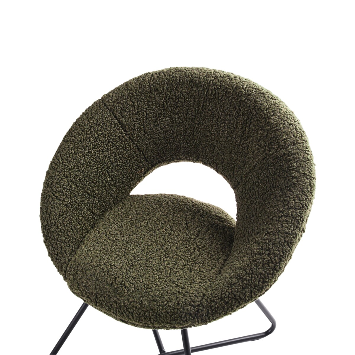 Krzesło do jadalni RACHEL Boucle Zielony