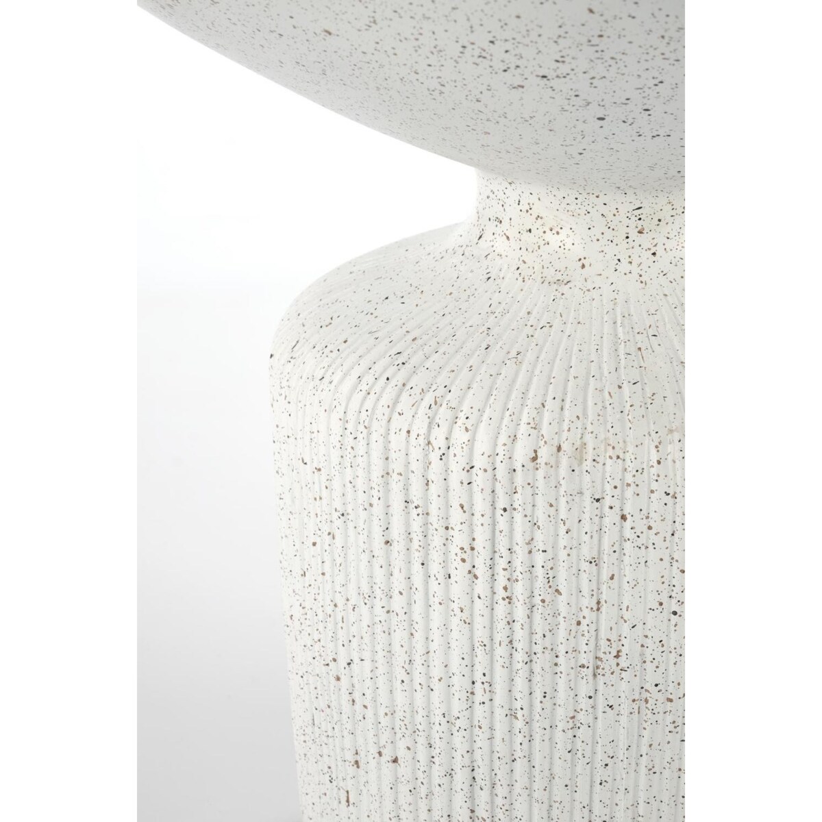 STOLIK KAWOWY Farra L biały OKRĄGŁY kompozyt tlenku magnezu