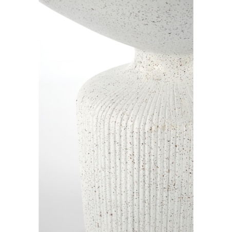 STOLIK KAWOWY Farra L biały OKRĄGŁY kompozyt tlenku magnezu