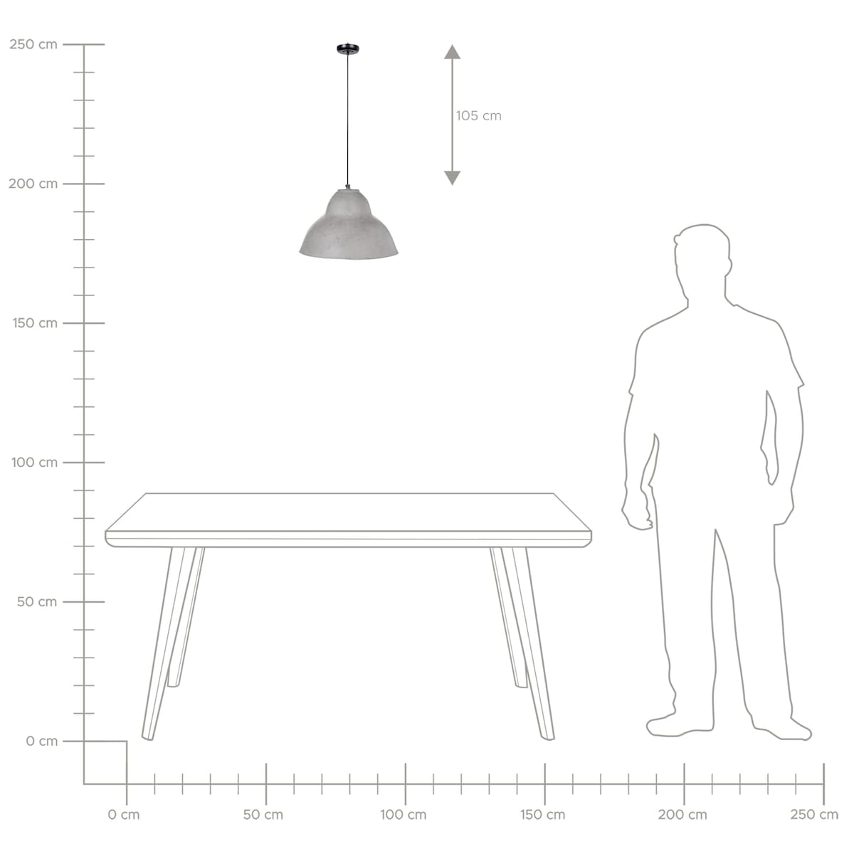 Lampa wisząca KABALEBO Papier-mâché Szary