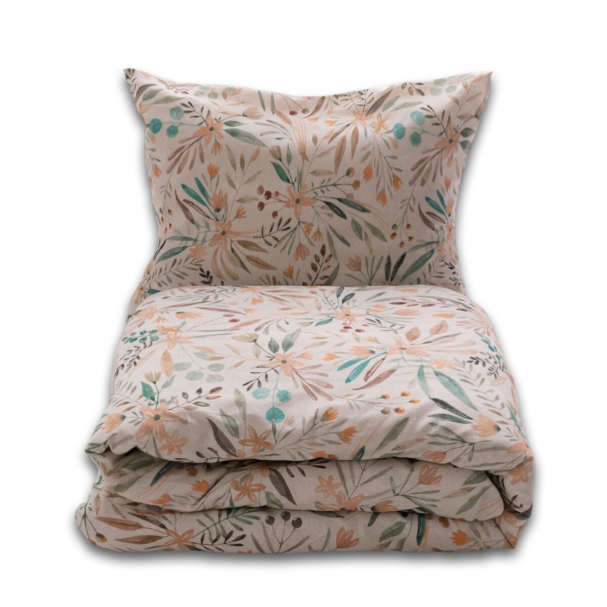 Pościel lniana LINEN druk(220x200+30-1,70x80+20-2)
