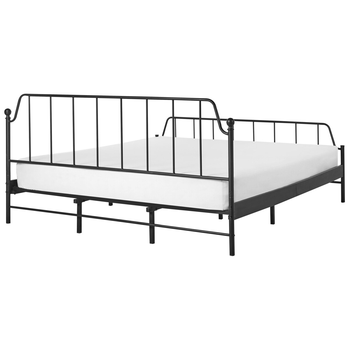 Łóżko metalowe 180 x 200 cm czarne MAURESSAC
