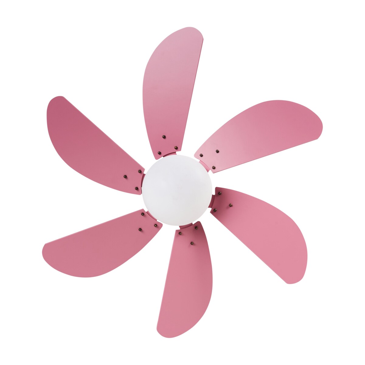Wentylator sufitowy z lampą LOGAR Z pilotem Różowy