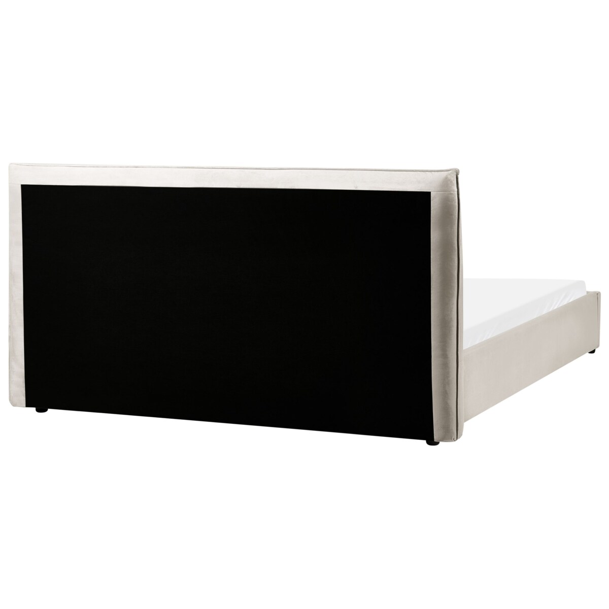 Łóżko wodne Welur LAVAUR 180 x 200 cm Beżowoszary