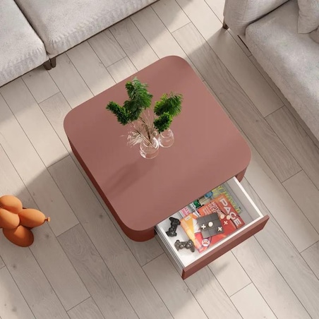 Ława kwadratowa GRADO 80x80 bordowa