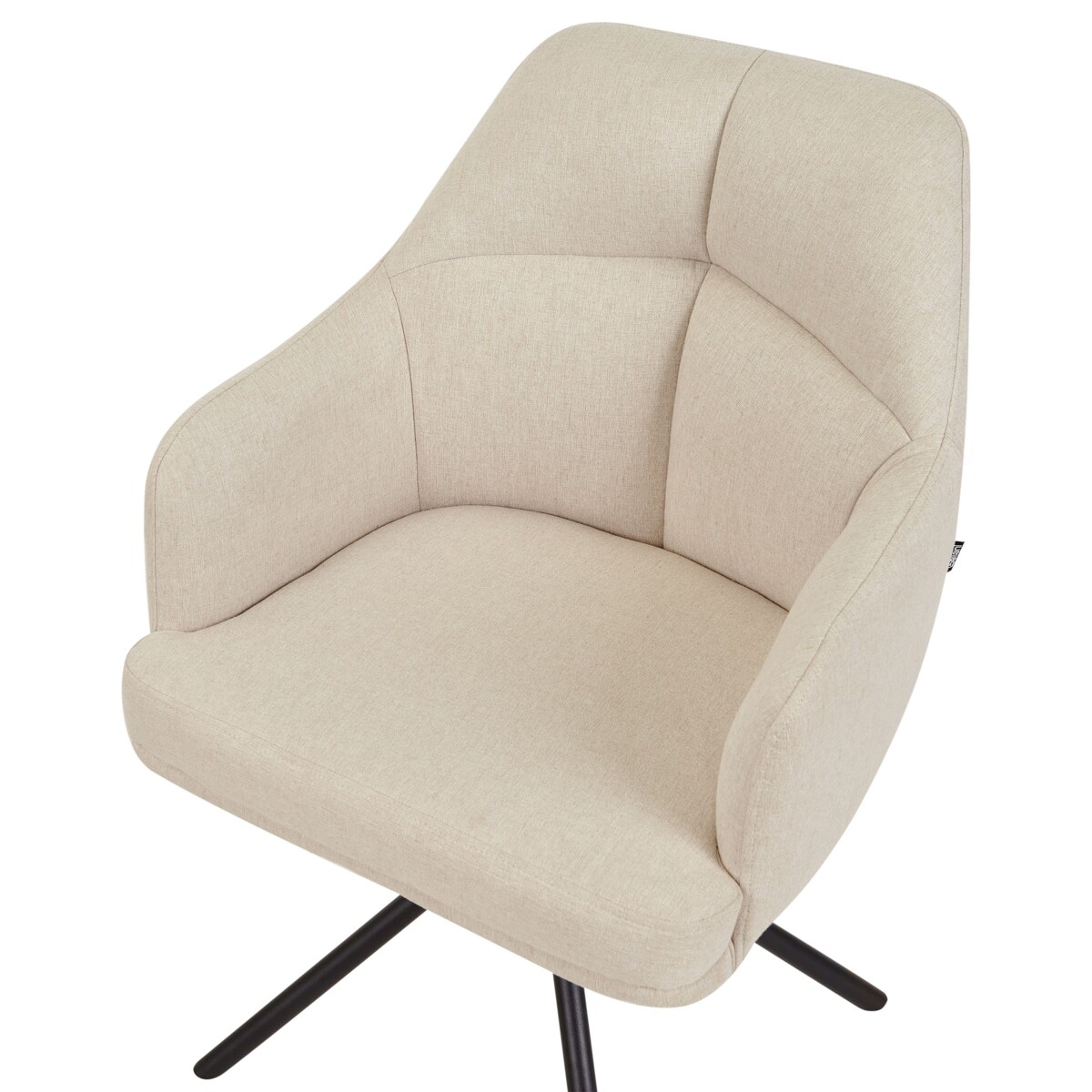 Zestaw 2 krzeseł MIRA Tkanina Beżowy