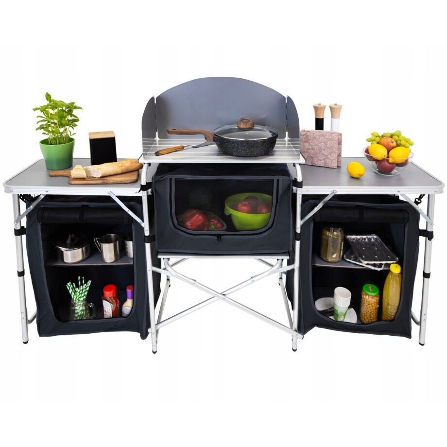 Kuchnia turystyczna szafka JUMI składana ogrodowy lekka kempingowa przenośna
