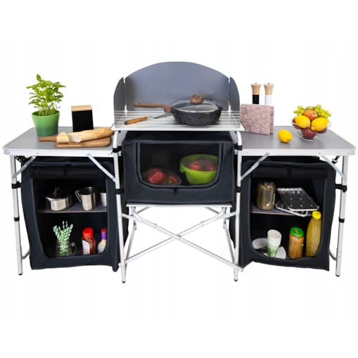 Kuchnia turystyczna szafka JUMI składana ogrodowy lekka kempingowa przenośna