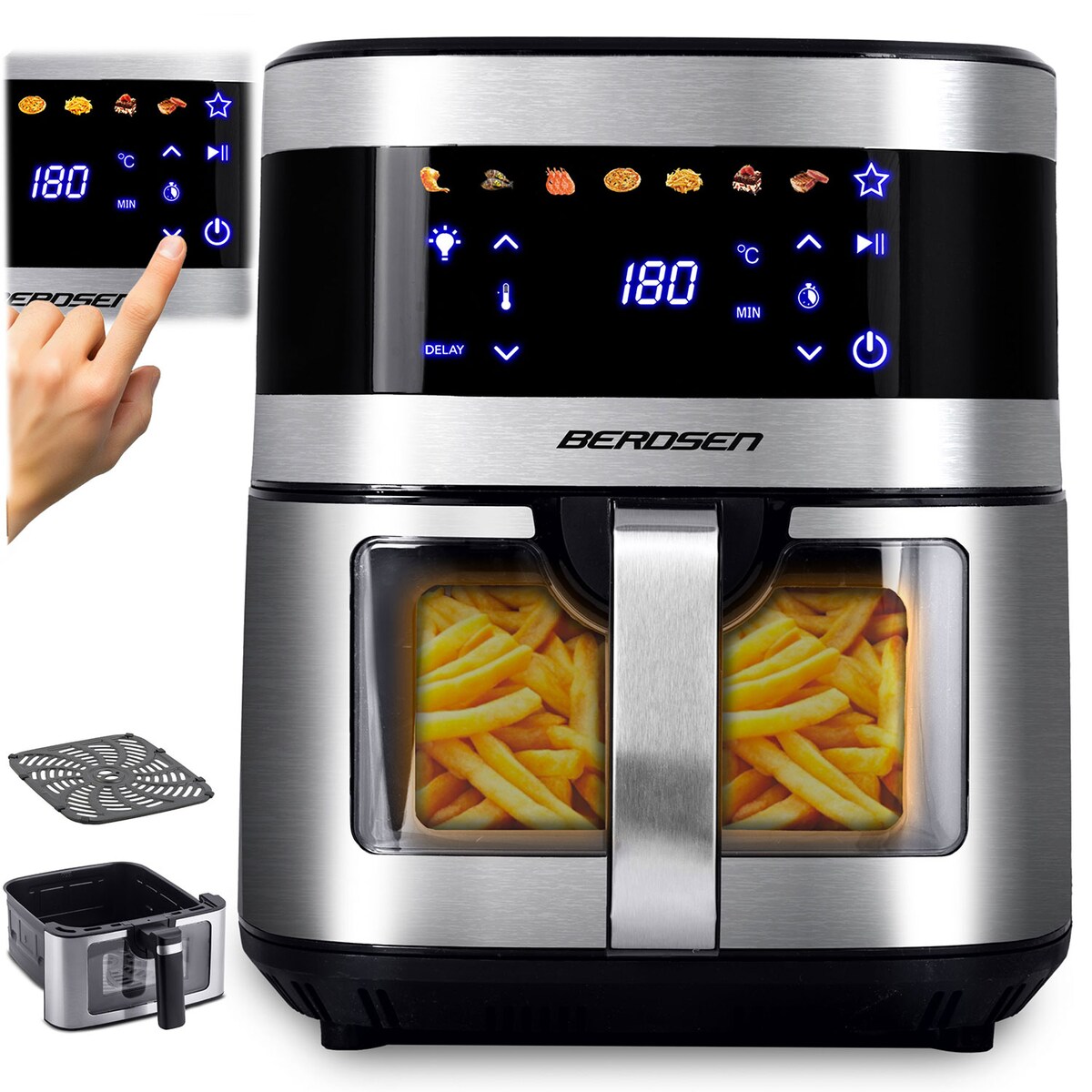 Frytkownica beztłuszczowa Berdsen Air Fryer frytownica 9,1l 1700W
