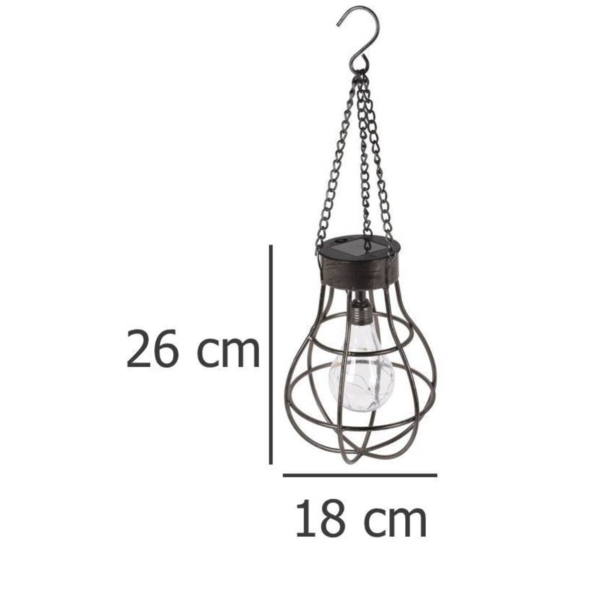 Żarówka dekoracyjna do ogrodu, 26 cm, wisząca dekoracja loftowa