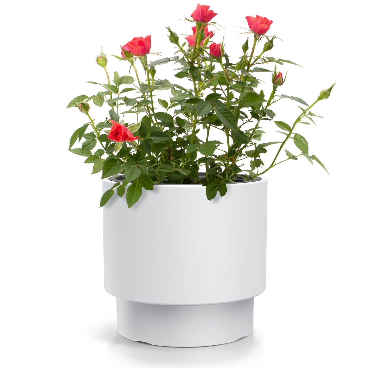 Doniczka Donica Ogrodowa 29,8 Cm Okrągła Na Taras Do Ogrodu Domu Biała