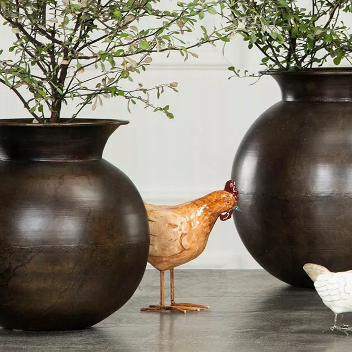 KOGUT FIGURKA WIELKANOCNA kura kurczak do domu salonu na Wielkanoc 2 szt