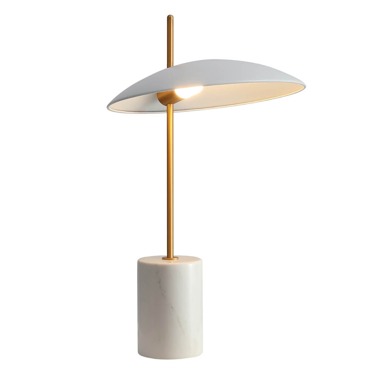Marmurowa lampa stojąca Vilai TB-203342-1-WH Italux LED 4W 3000K biała złota