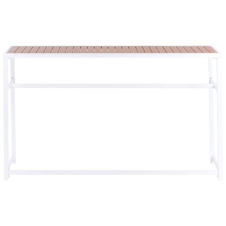 Stolik ogrodowy barowy AVETRANA 150 cm 50 cm Brązowy/ biały