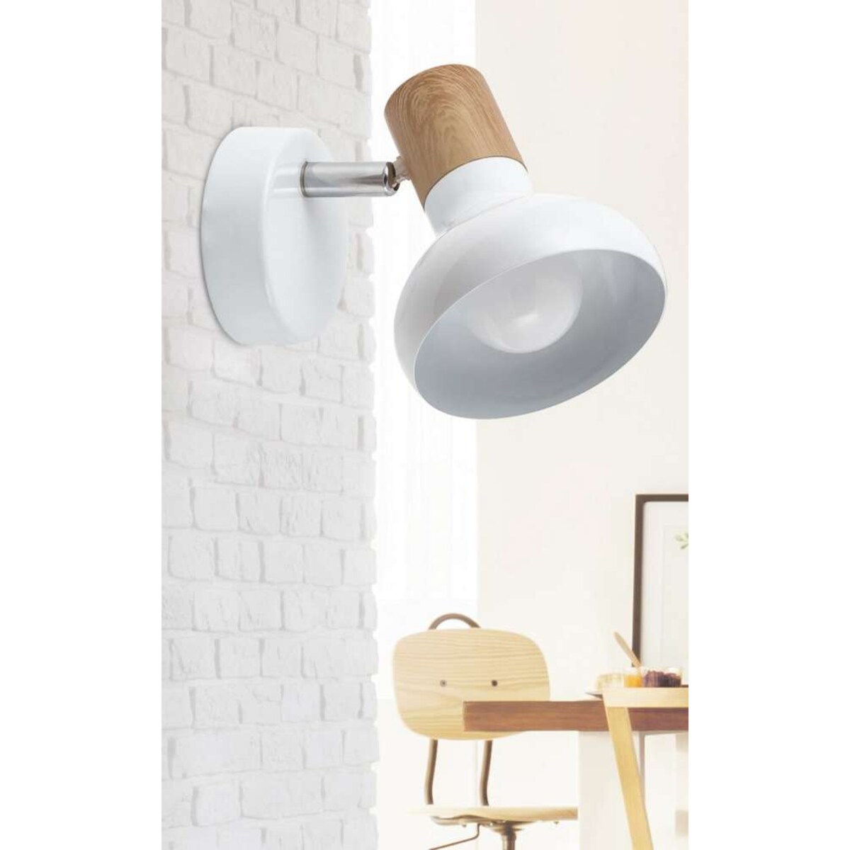 Kinkiet LAMPA ścienna HOLLY 5943 Rabalux skandynawska OPRAWA reflektorek drewno biały