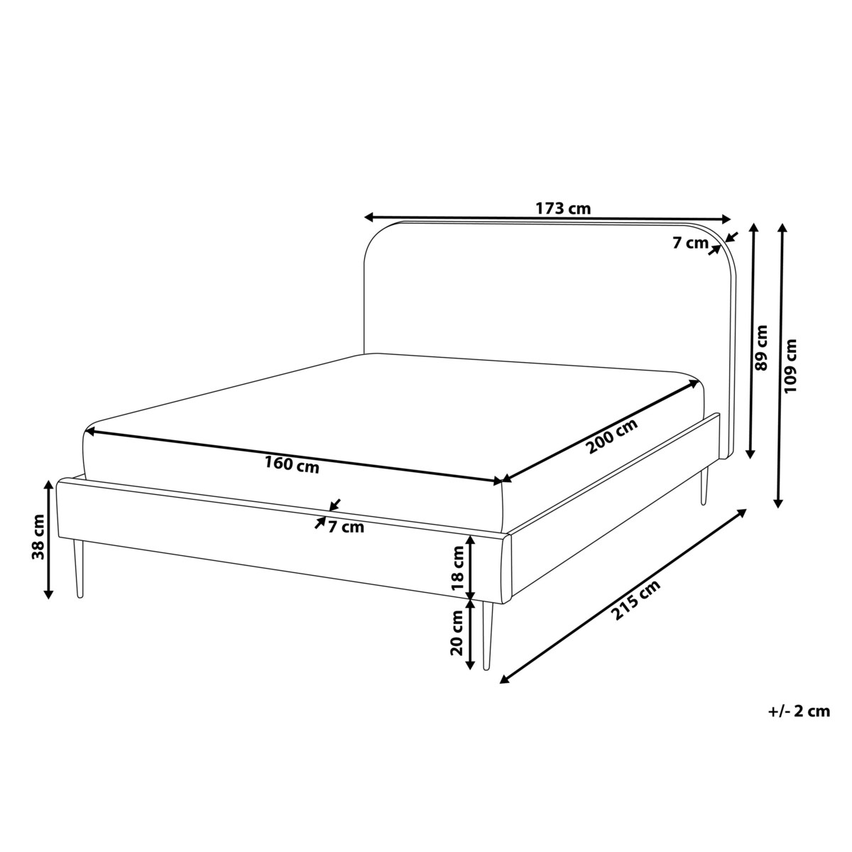 Łóżko welurowe 160 x 200 cm szare FLAYAT