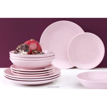 Konsimo LUPIN Talerz głęboki jasny różowy, jasny różowy