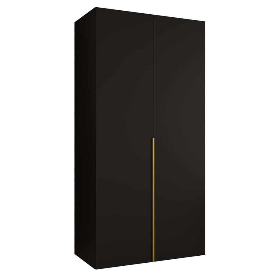 Szafa uchylna otwierana ALICANTE 1 100 wys. 202 cm Czarny + u. Złoty