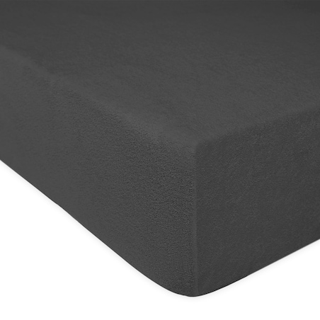 Prześcieradło z bawełny frotte z gumką 160x200 kolor antracyt