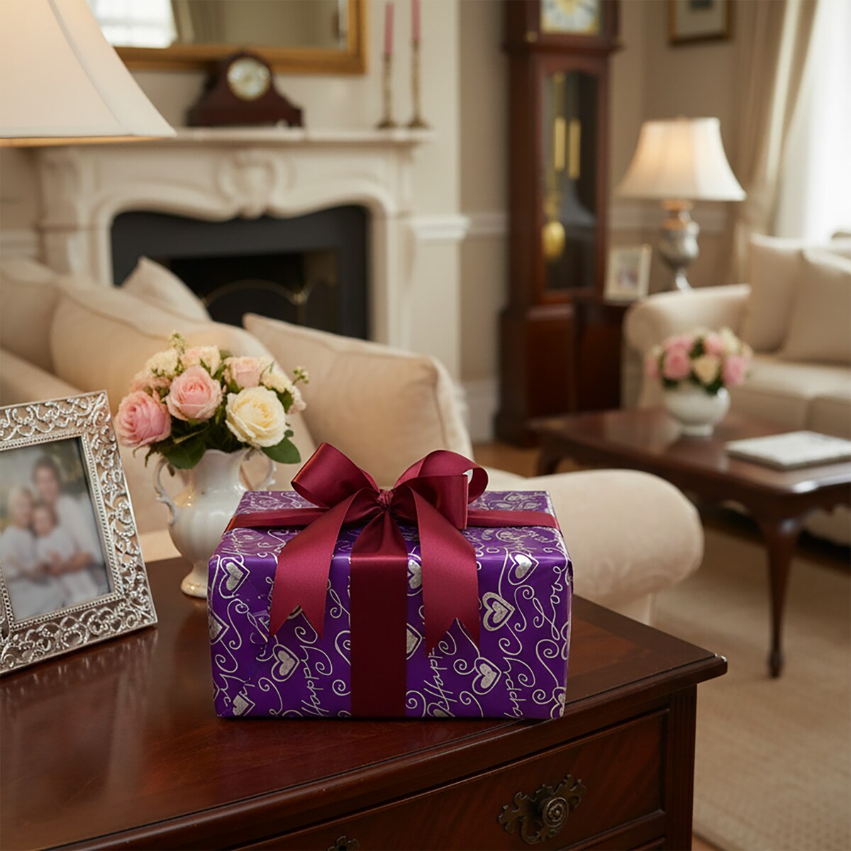 Papier Prezentowy Do Pakowania Prezentów 20 m MEGAROLKA Ozdobny Do Paczek Na Walentynki Urodziny