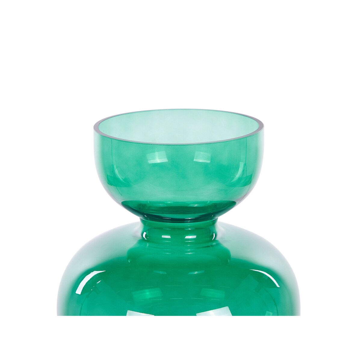 Wazon na kwiaty szklany 27 cm zielony PALAIA