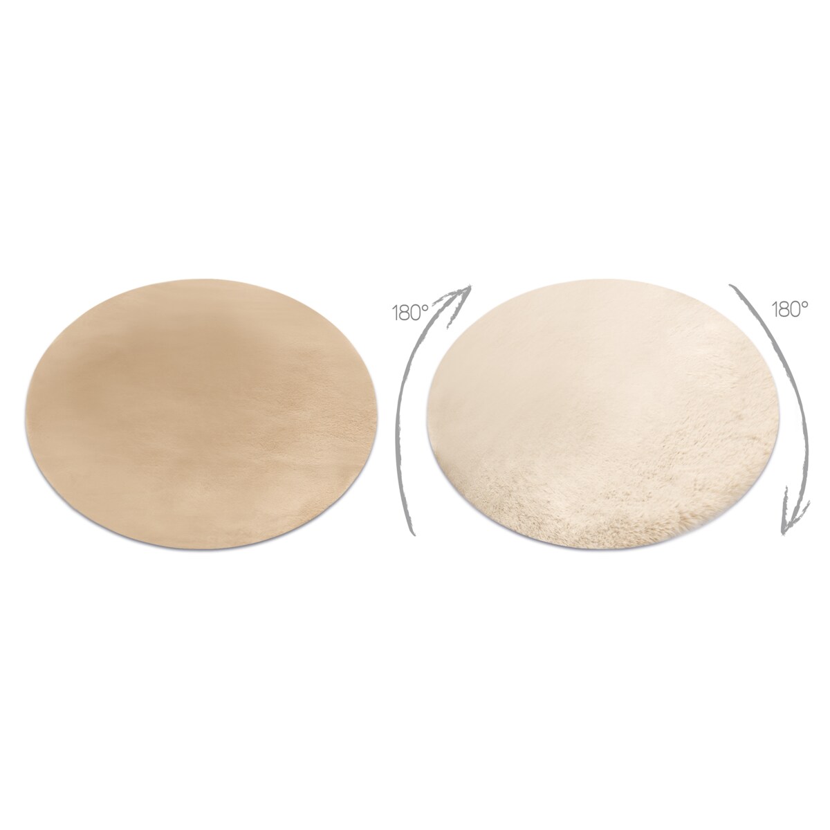 Dywan BUNNY koło macchiato ciemny beż koło 160 cm